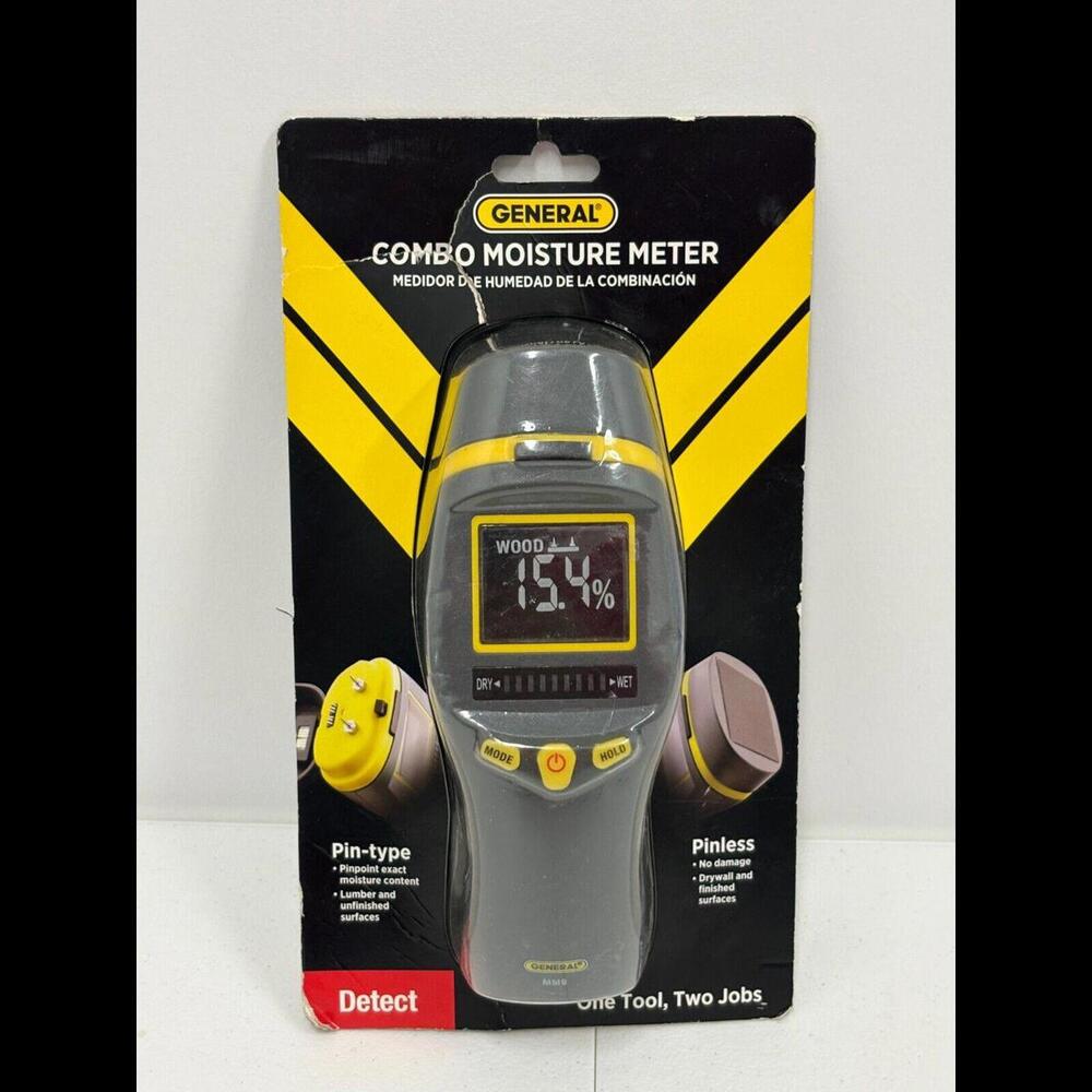 * NEW OPEN BOX* General MM9 Combo Moisture Meter Detect Pin and Pinless Type
